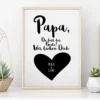 Poster mit Spruch "Papa, du bist der Beste! Wir lieben Dich" | Personalisiertes Geschenk für Väter | Besondere Geschenkidee zum Geburtstag und zum Vatertag