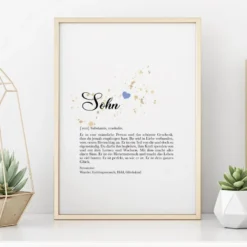 Poster "Papa" mit Definition | Besonderes Geschenk für Väter | 9 Motivvarianten zur Auswahl