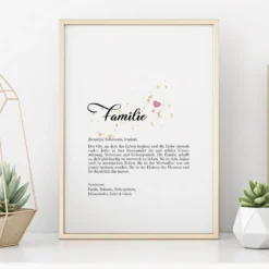 Poster "Schwesterherz" mit Definition | Besonderes Geschenk für die Schwester | 9 Motivvarianten zur Auswahl
