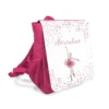 Rucksack "Ballerina" für Mädchen in Pink mit Namen designt | Personalisierter Kinderrucksack für Kinder | Ultimative Geschenkidee für 2-5 Jährige