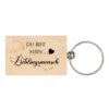 Schlüsselanhänger aus Holz "Du bist mein Lieblingsmensch" | Geschenk für Freunde und Herzensmenschen