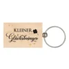 Schlüsselanhänger aus Holz "Kleiner Glücksbringer" mit Kleeblatt | Viel Glück und Kraft
