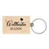 Schlüsselanhänger aus Holz "Weltbester Mann" | Originelles Geschenk für Männer