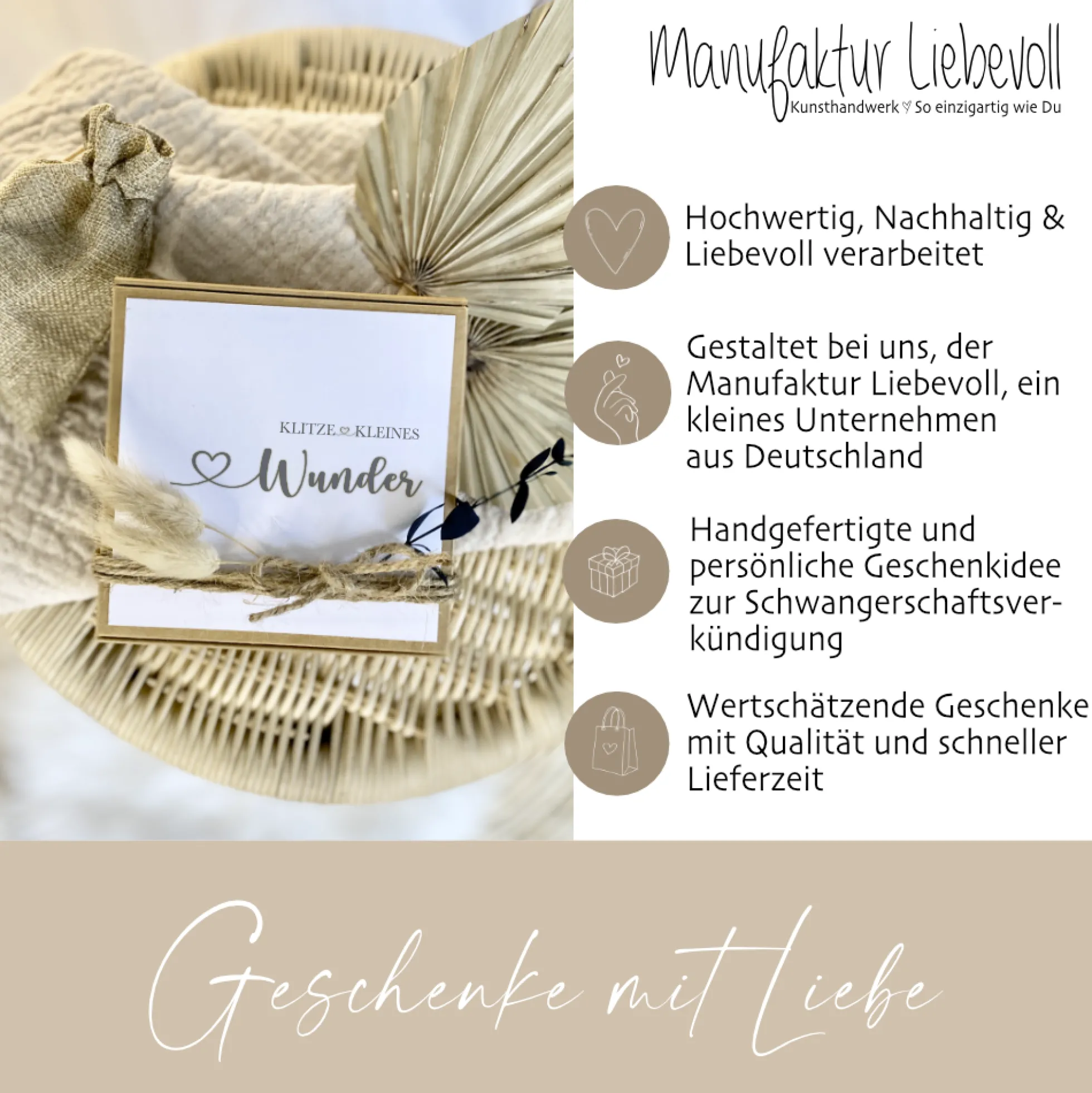 Schwangerschaft verkünden, Geschenkschachtel für Papa Oma Tante Onkel Opa, Geschenkbox mit Karte und Spruch zur Schwangerschaftsverkündung