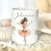 Spardose "Ballerina" mit Namen für Mädchen | Geld Geschenk für Kinder | Personalisiertes Geldgeschenk I Babygeschenk Mädchen