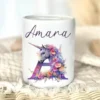 Spardose "Einhorn" mit Namen für Mädchen | Geld Geschenk für Kinder | Personalisiertes Geldgeschenk Pferde Motiv I Babygeschenk Mädchen