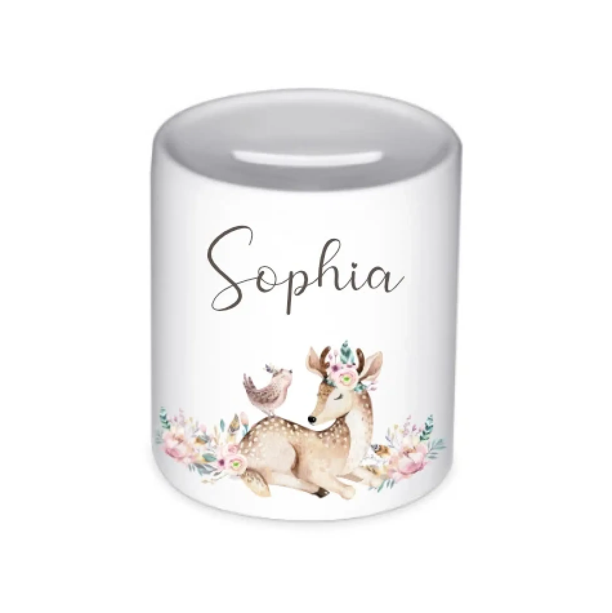 Spardose für Kinder mit Namen | Personalisiertes Geschenk für Mädchen u. Jungen | Originelles Geldgeschenk u. handgefertigte Geschenkidee | 10 Motive zur Auswahl