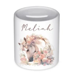 Spardose "Pferd" mit Namen für Mädchen | Geschenk für Kinder | Personalisiertes Geldgeschenk I Geschenkidee zum Geburtstag | 10 Motive zur Auswahl