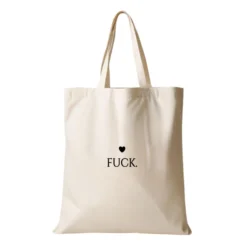 Stoffbeutel Einkaufstasche Beutel bedruckt Love Kiss Mittelfinger Fuck Statement Beuteltasche Damen Frau Liebe