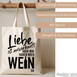 Stoffbeutel mit Spruch, Einkaufstasche mit lustigen Sprüchen
