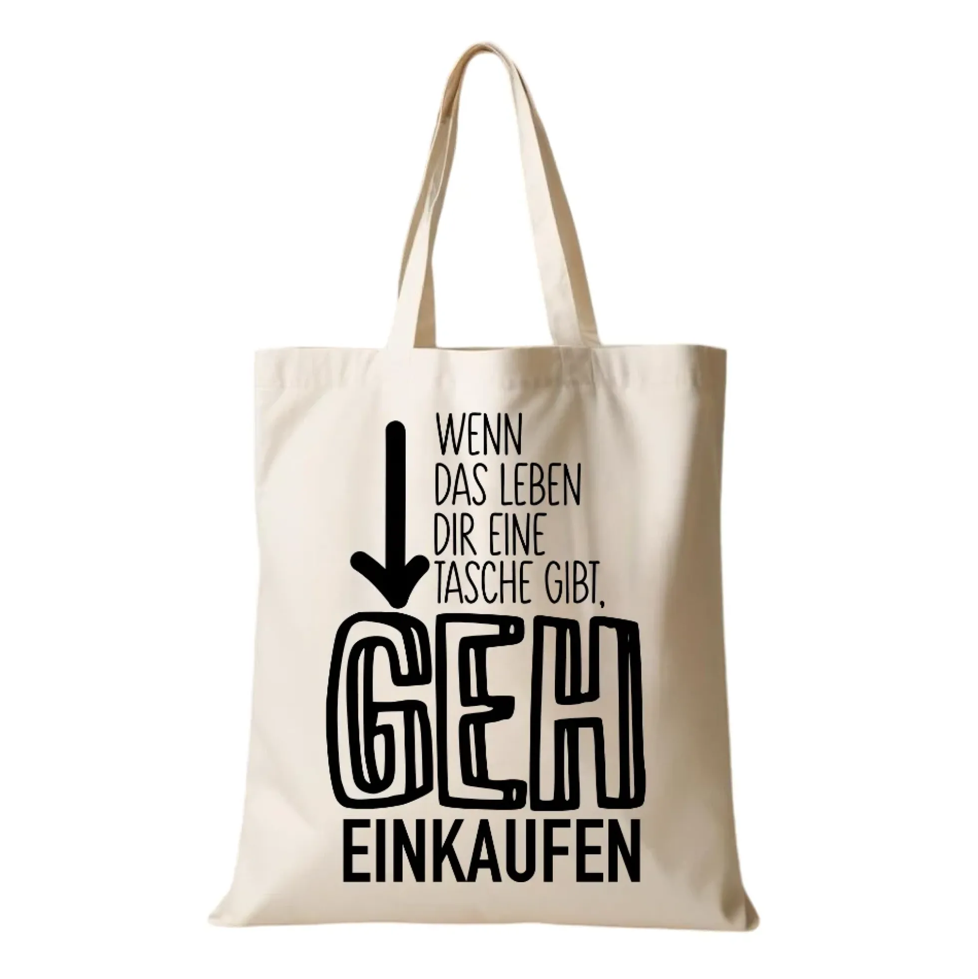 Stoffbeutel mit Spruch, Einkaufstasche mit lustigen Sprüchen
