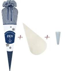 Stoffschultüte in Blau 