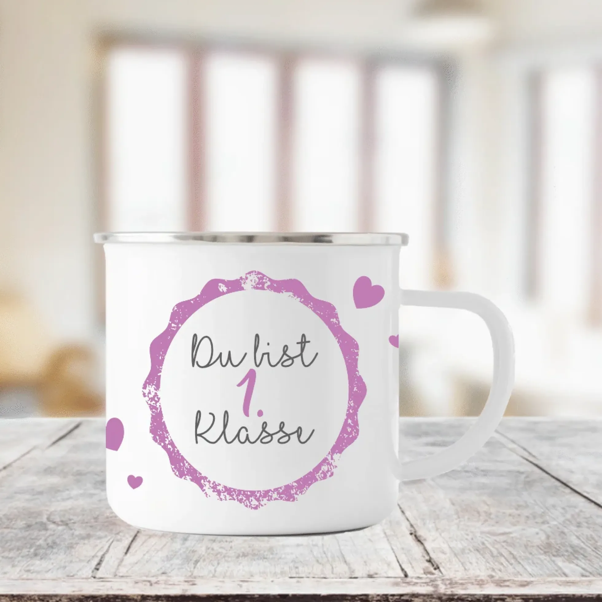 Tasse "Du bist 1. Klasse" zum Schulbeginn | Geschenkidee zur Einschulung für Mädchen u. Jungen | Originelle Geschenkidee mit DIY Ideen zum Schulbeginn | 2 Farbvarianten zur Auswahl