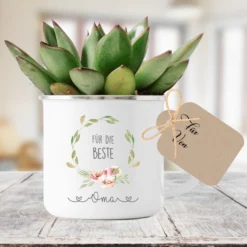 Tasse "Für die beste Oma" | Kreative Geschenkidee für Großmütter | inkl. Geschenkanhänger zum Beschriften | 2 Motivvarianten zur Auswahl