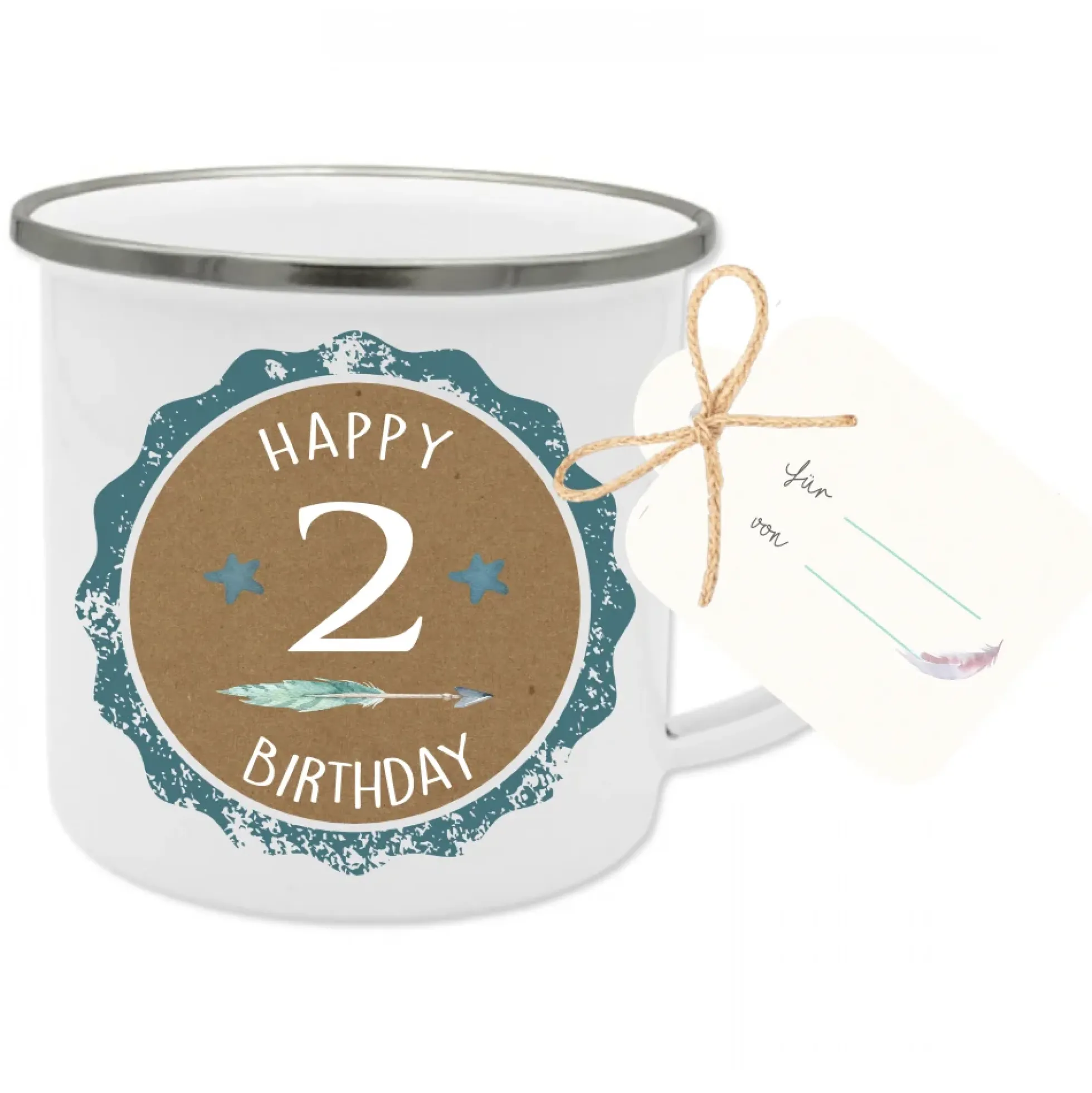 Tasse "Happy Birthday" für Kinder zum 1 - 7 Geburtstag | Originelle Geschenkidee, angefertigt mit dem Alter des Kindes | 2 Farbvarianten für Mädchen und Jungen zur Auswahl