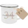 Tasse "Happy Birthday" zum Geburtstag mit individueller Zahl personalisiert | Kleines Geburtstagsgeschenk für Sie und Ihn | inkl. Geschenkanhänger
