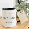 Tasse mit individuellen Wunschtext zum Gestalten | Personalisierte Keramiktasse mit Schriftzug