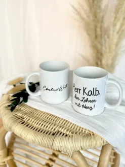 Tasse mit Namen und Schriftzug aus Keramik | Geschenk für Frauen und Männer | Personalisierung individuell anpassbar | 6 Motivvarianten zur Auswahl