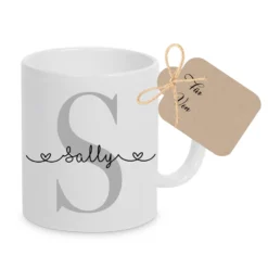 Tasse mit Namen und Schriftzug aus Keramik | Geschenk für Frauen und Männer | Personalisierung individuell anpassbar | 6 Motivvarianten zur Auswahl