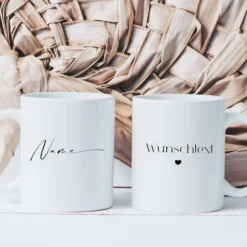 Tasse mit Wunschtext und Namen aus Keramik | in 5 Farben erhältlich