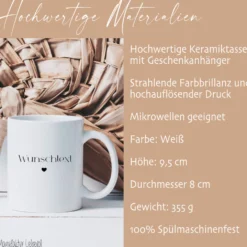 Tasse mit Wunschtext und Namen aus Keramik | in 5 Farben erhältlich