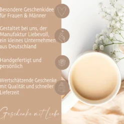 Tasse mit Wunschtext und Namen aus Keramik | in 5 Farben erhältlich