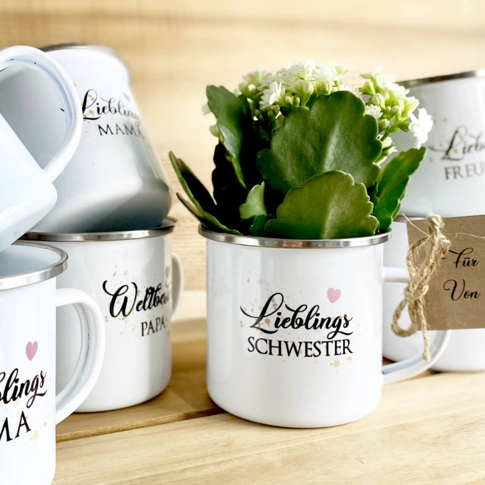 Tassengeschenk für die Mama | Besonderes Geschenk für Mütter | Tasse mit Motiv "Lieblingsmama" | 12 Motivvarianten zur Auswahl