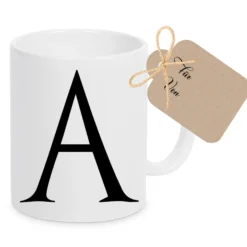 Tasse Personalisiert Buchstaben Tasse mit Anfangsbuchstaben Keramiktasse