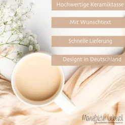 Tasse personalisiert, Kaffeetasse mit Wunschtext, Namen aus Keramik