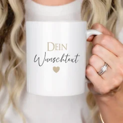 Tasse personalisiert, Kaffeetasse mit Wunschtext, Namen aus Keramik
