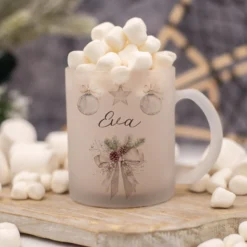 Tasse Weihnachten Personalisiert Glastasse Weihnachtsgeschenk Glühweintasse Weihnachtspunsch Name Geschenk Nikolaus | Große Motivauswahl
