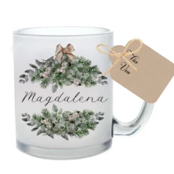Tasse Weihnachten Personalisiert Glastasse Weihnachtsgeschenk Glühweintasse Weihnachtspunsch Name Geschenk Nikolaus | Große Motivauswahl
