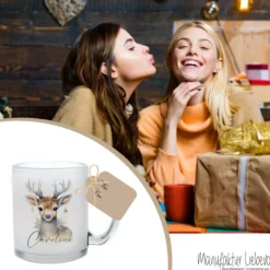 Tasse Weihnachten Personalisiert Glühwein Geschenk Weihnachtspunsch Wichtelgeschenk Nikolaus Glastasse Frau Freundin | Große Motivauswahl