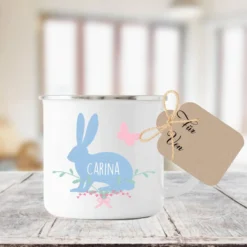 Tasse zum Osterfest mit dem Namen personalisiert | Perfekte Geschenkidee zu Ostern | Ideales DIY Geschenk | 3 Motivvarianten zur Auswahl