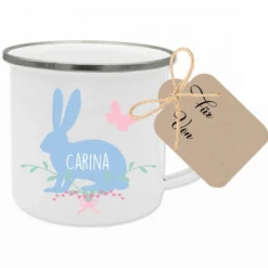 Tasse zu Ostern mit Osterhase und Namen personalisiert | Schöne Geschenkidee zum Osterfest | 3 Motivvarianten zur Auswahl