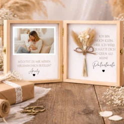 Taufe Geschenk Patentante - Patenonkel fragen | Personalisierte Holzbox mit Namen | Willst du meine Patentante / mein Patenonkel werden