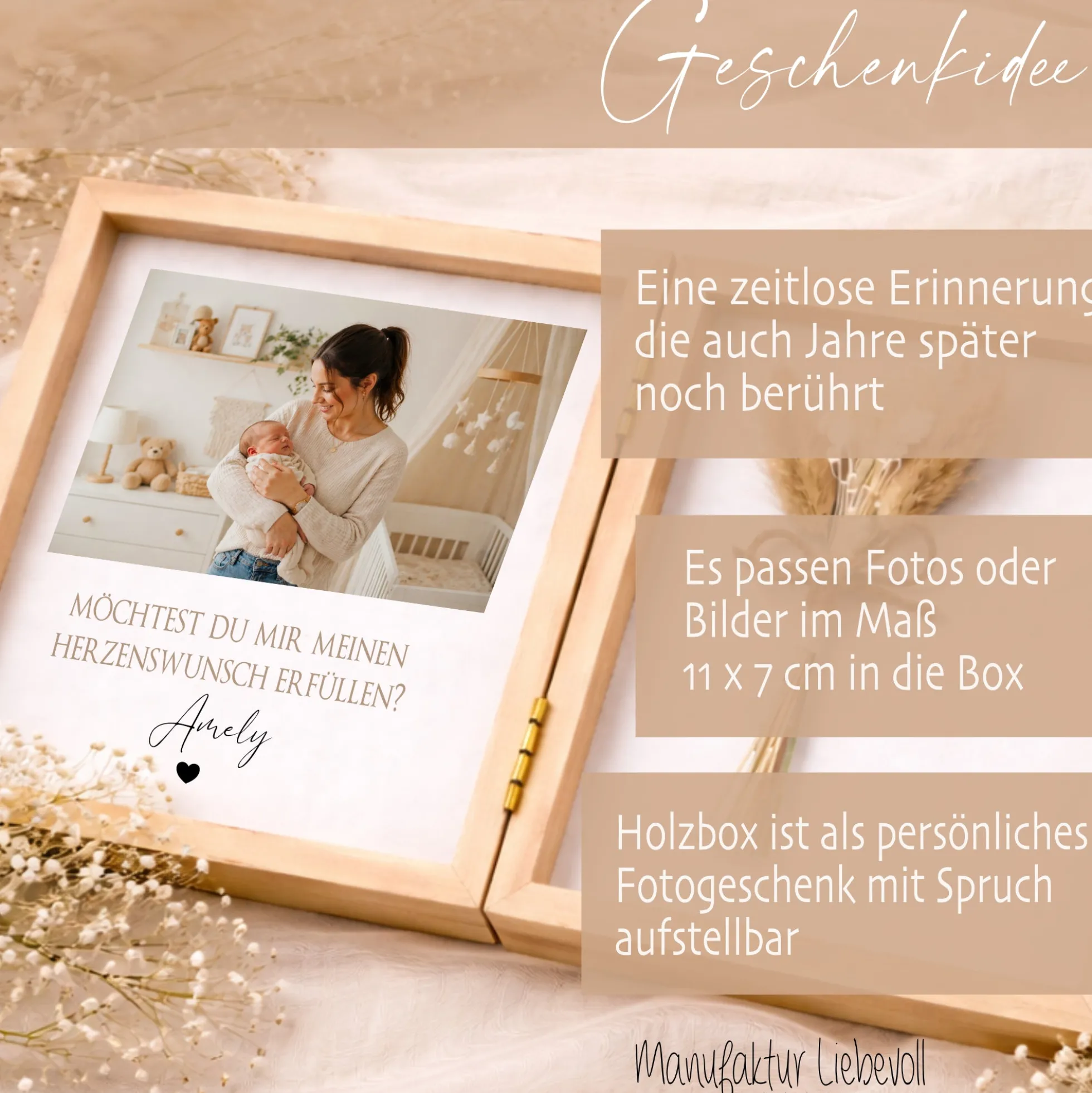 Taufe Geschenk Patentante - Patenonkel fragen | Personalisierte Holzbox mit Namen | Willst du meine Patentante / mein Patenonkel werden