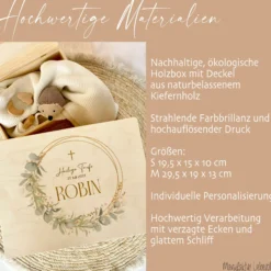 Taufgeschenk Erinnerungskiste Baby Erinnerungsbox Babygeschenke Taufe Geschenk Baby Name Holzkiste Jungen Taufgeschenk Mädchen Kind Holzbox