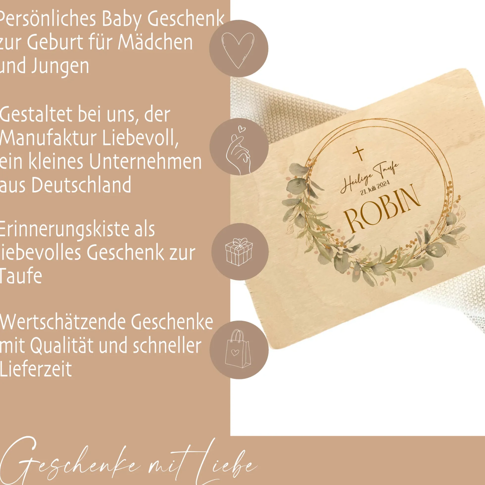 Taufgeschenk Erinnerungskiste Baby Erinnerungsbox Babygeschenke Taufe Geschenk Baby Name Holzkiste Jungen Taufgeschenk Mädchen Kind Holzbox