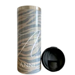 Thermobecher Animal Print | Personalisiert mit Namen, Buchstaben u. Tiermuster | Isolierter Trinkbecher to go | 5 Motivvarianten