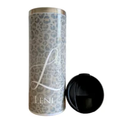 Thermobecher Animal Print | Personalisiert mit Namen, Buchstaben u. Tiermuster | Isolierter Trinkbecher to go | 5 Motivvarianten