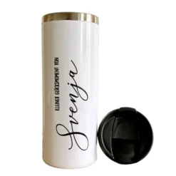 Thermobecher aus Edelstahl mit Namen u. Wunschtext für Sie u. Ihn | Personalisiertes Geschenk für Frauen u. Männer | Geschenkidee zum Geburtstag, als Dankeschön | Kaffeebecher für die beste Freundin | 5 Motivvarianten