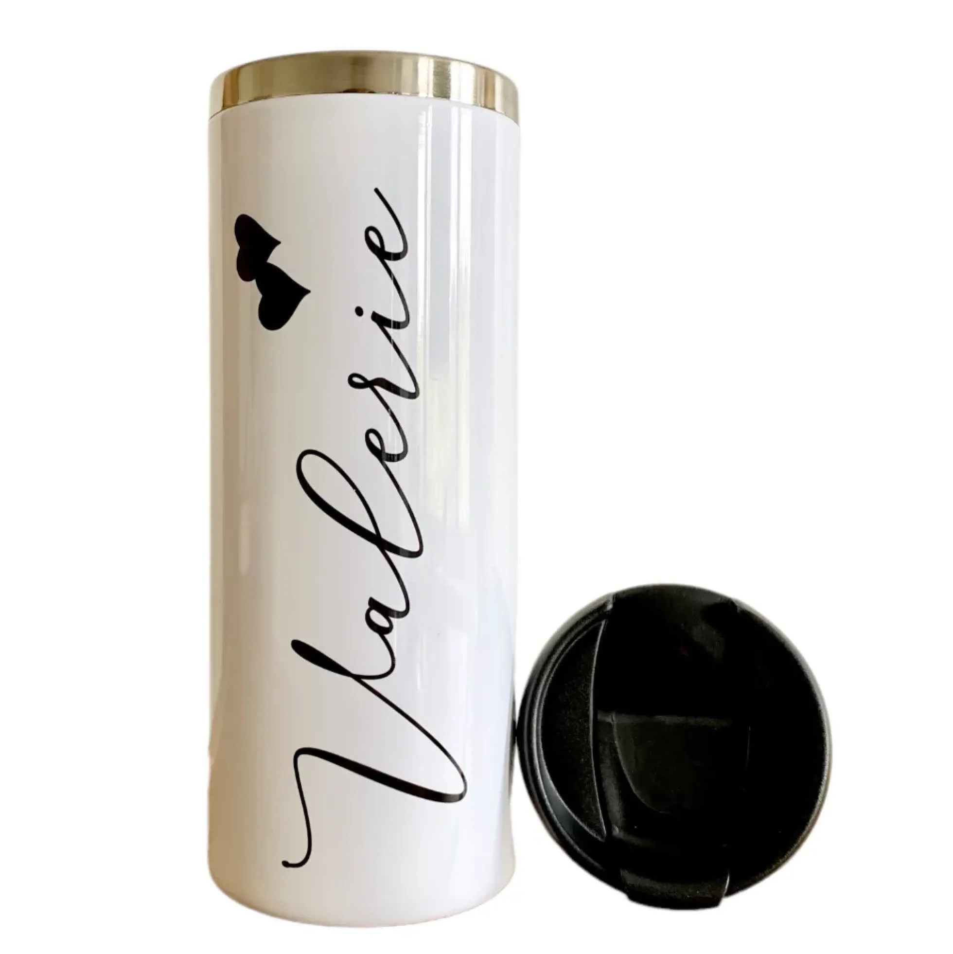 Thermobecher aus Edelstahl mit Namen u. Wunschtext für Sie u. Ihn | Personalisiertes Geschenk für Frauen u. Männer | Geschenkidee zum Geburtstag, als Dankeschön | Kaffeebecher für die beste Freundin | 5 Motivvarianten
