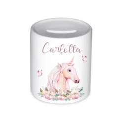 Tolle Spardose Hase mit Herz mit Namen für Kinder | Personalisiertes Geschenk für Mädchen u. Jungen | Originelles Geldgeschenk u. handgefertigte Geschenkidee | 11 Motive zur Auswahl