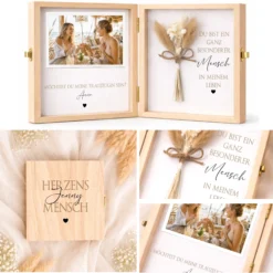 Trauzeugin Trauzeuge fragen Geschenk | Hochzeit Geschenk personalisiert | Willst du meine Trauzeugin / mein Trauzeuge sein I Foto Holzbox