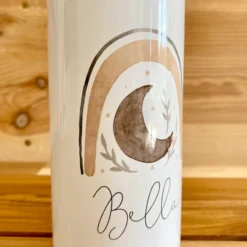 Trinkflasche aus Edelstahl | Motiv Regenbogen | Thermosflasche für Kinder | Personalisiert mit dem Namen | 500ml