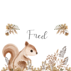 Trinkflasche mit Eichhörnchen und Namen personalisiert | Hochwertiges Geschenk für Kinder | Perfekt für den Herbst | Edelstahl | 500ml
