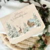 Weihnachten Holzbox Personalisiert Geschenk Frohe Weihnachten Personalisierte Heiligabend Box für Kinder Familie Frauen Freundin Holzkiste