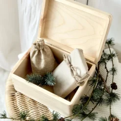 Weihnachten Holzbox Personalisiert Geschenk Frohe Weihnachten Personalisierte Heiligabend Box für Kinder Familie Frauen Freundin Holzkiste