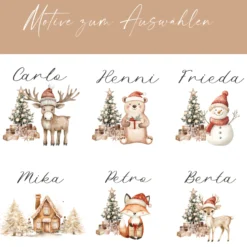 Weihnachten Personalisierte Tassen Weihnachtstasse mit Namen Weihnachtsgeschenk Glühweintasse Punsch Nikolaus Glastasse Manufaktur Liebevoll Große Motivauswahl